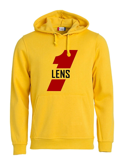 SWEAT A CAPUCHE 1906 JAUNE RC LENS ADULTE NOIR · officielle RC Lens SWEAT A CAPUCHE 1906 JAUNE RC LENS ADULTE NOIR · officielle RC Lens