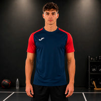 T-shirt manches courtes ACADEMY IV Marine Rouge