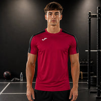 T-SHIRT MANCHES COURTES ACADEMY III ROUGE NOIR